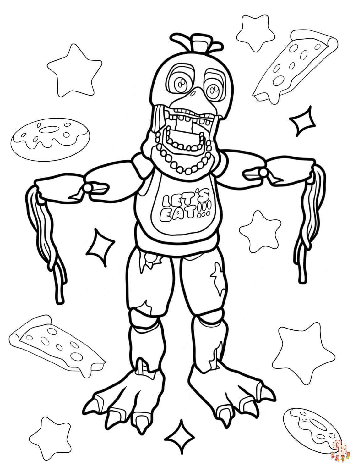 Chica coloring pages free