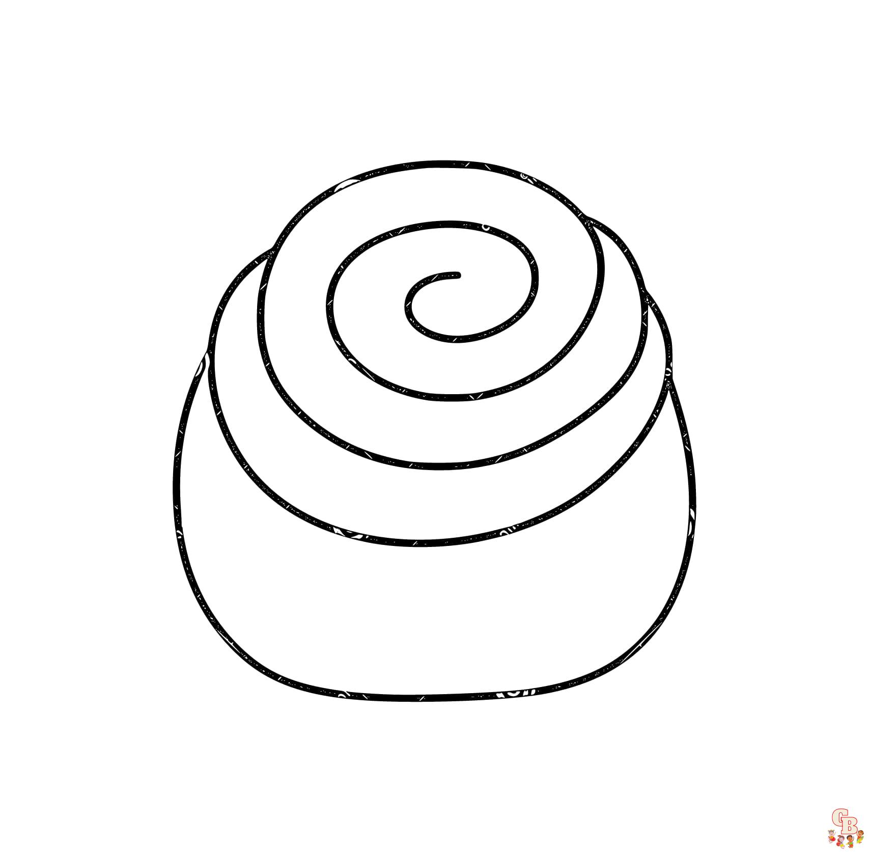 Cinnamon roll coloring pages free