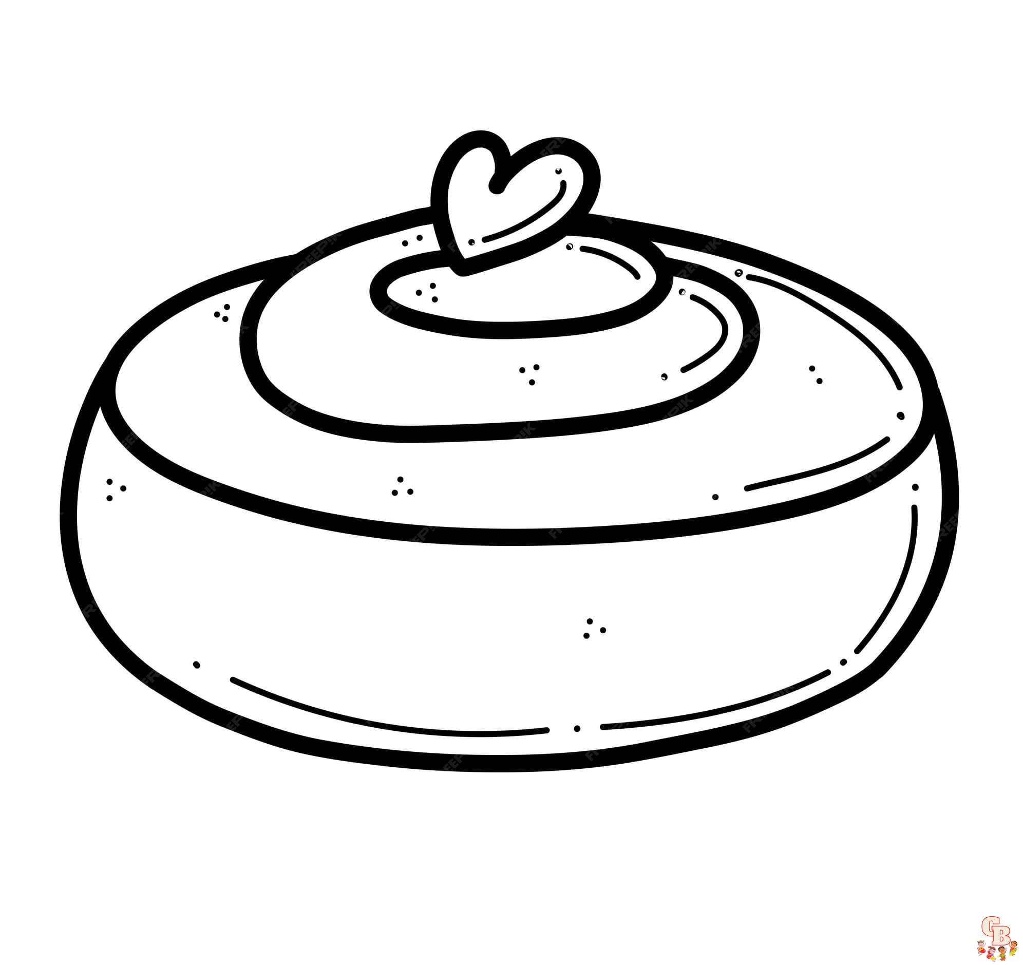 Cinnamon roll coloring pages printable free