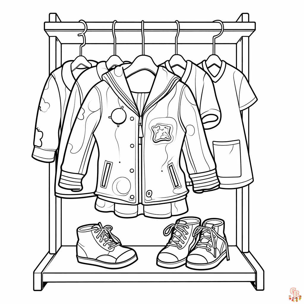 Clothing coloring pages free