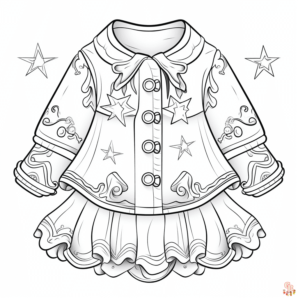 Clothing coloring pages printable free