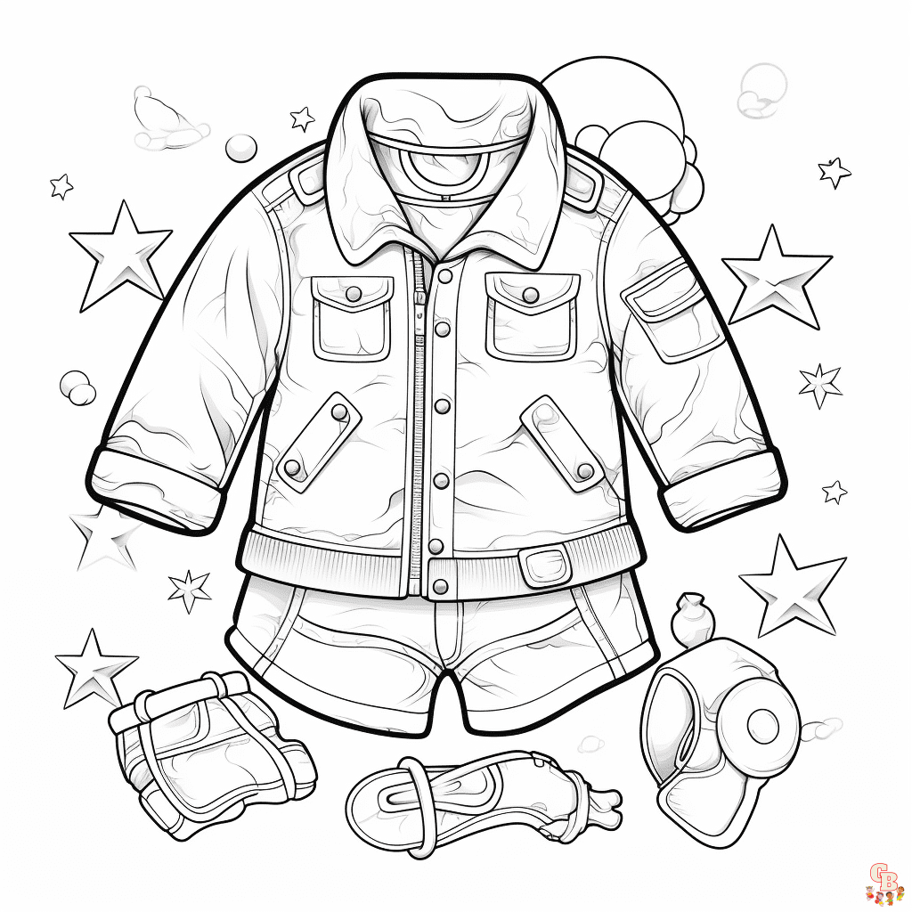 Clothing coloring pages printable