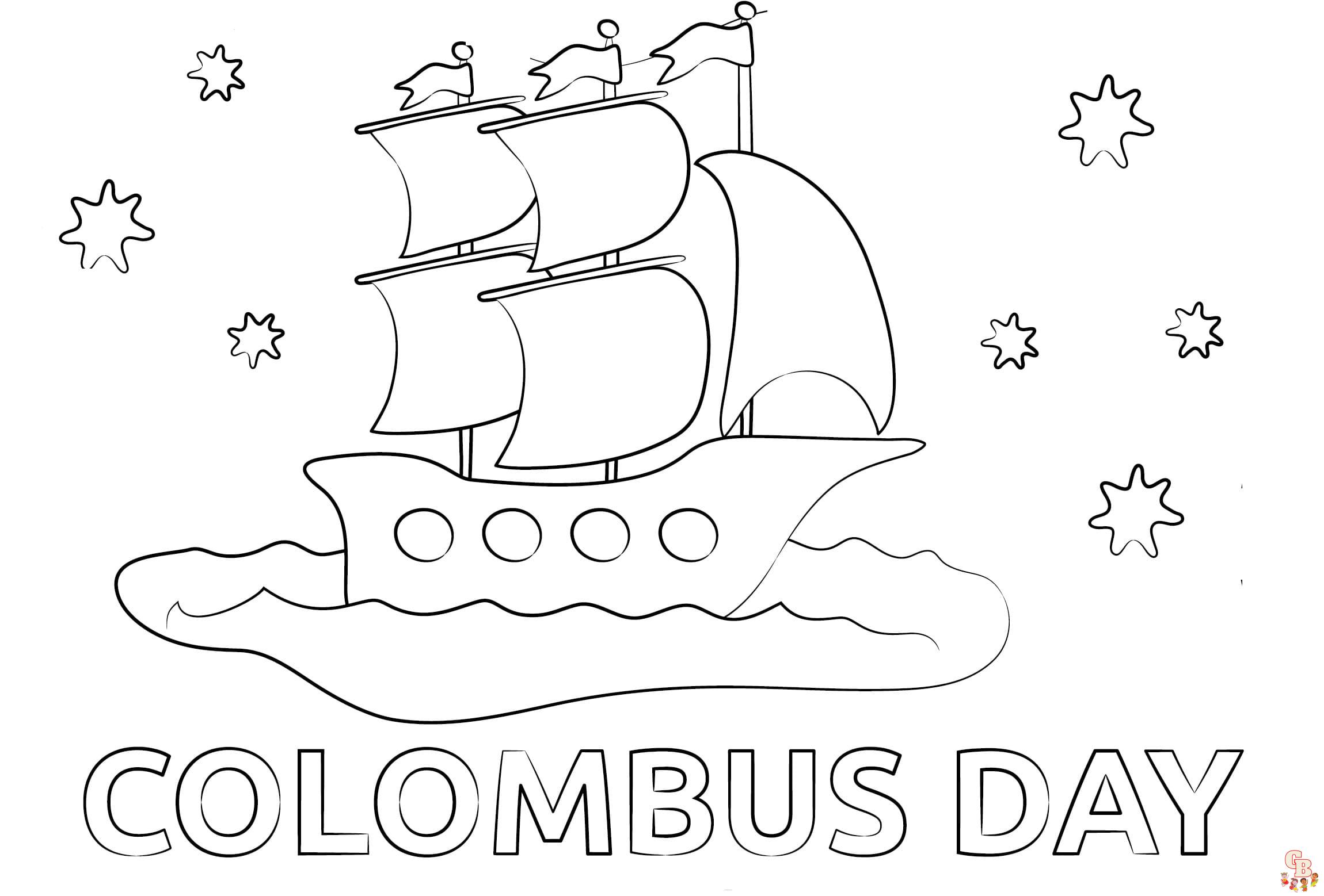 Columbus Day Coloring Sheets
