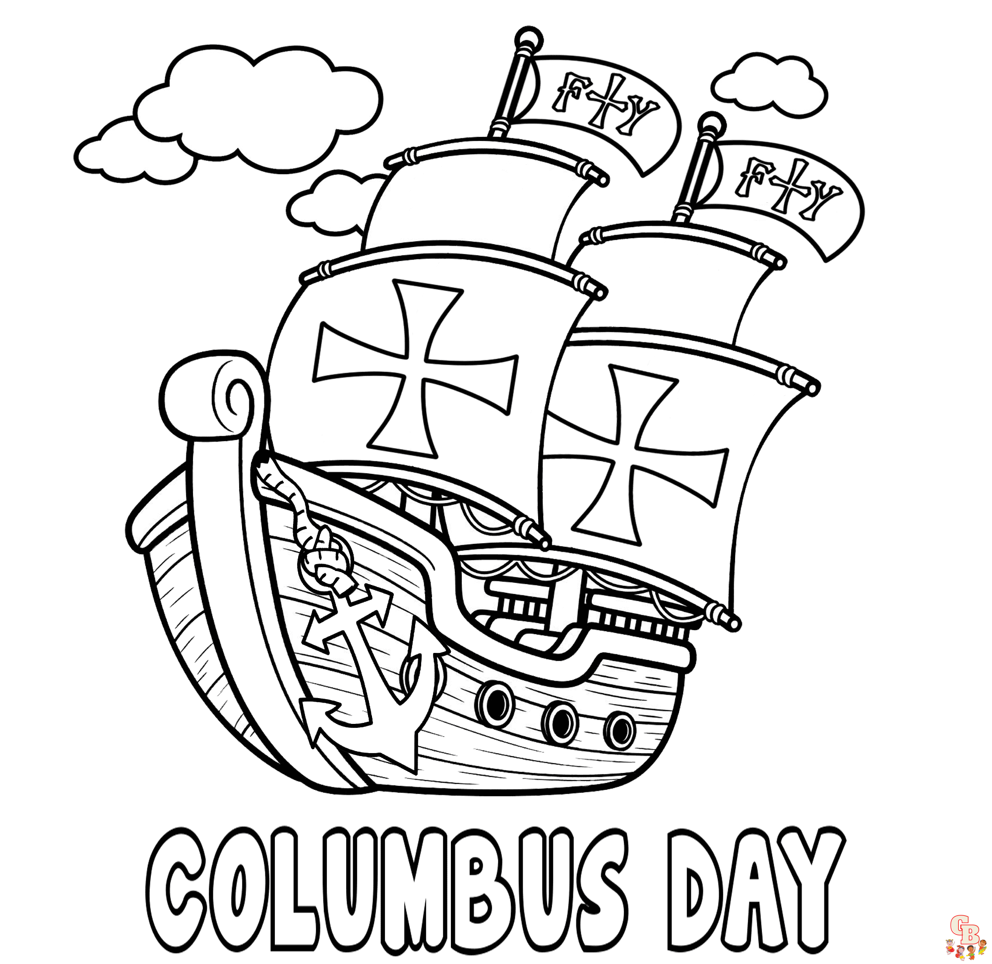 Columbus Day coloring pages free