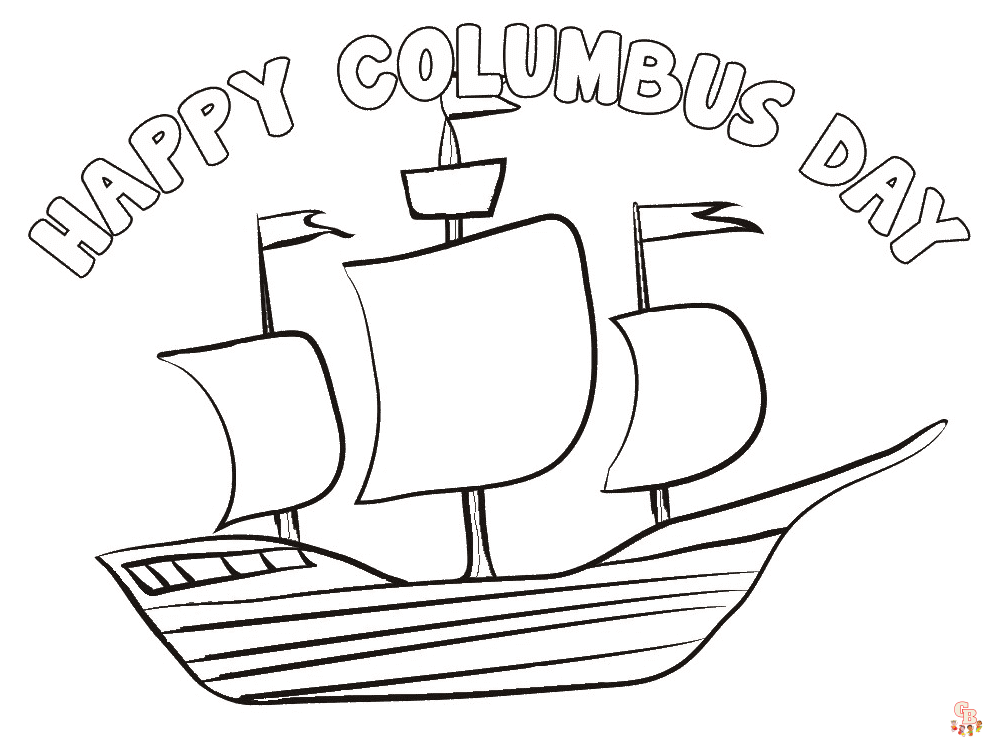 Columbus Day coloring pages printable