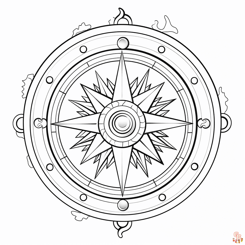 Compass Coloring Pages