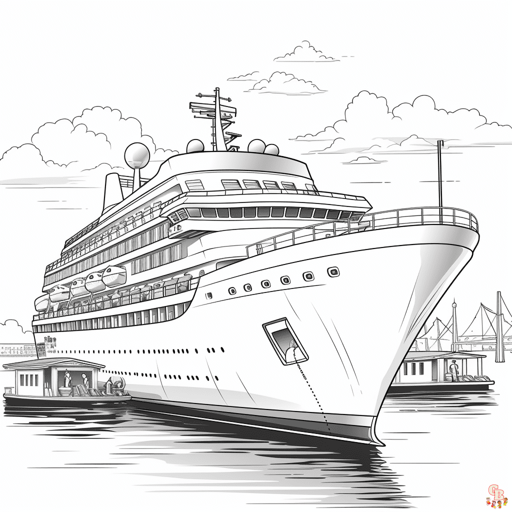 Cruise ship Coloring Sheets