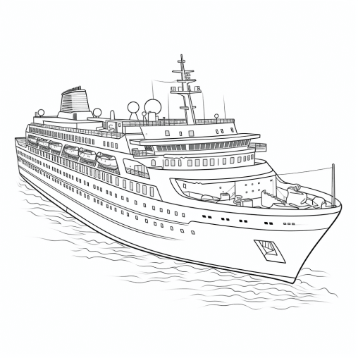 Printable Cruise Ship Coloring Pages Free For Kids And Adults