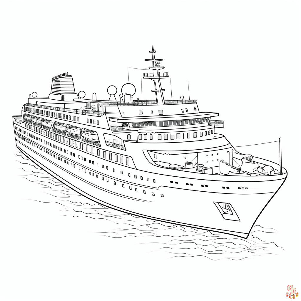 Cruise ship coloring pages printable free