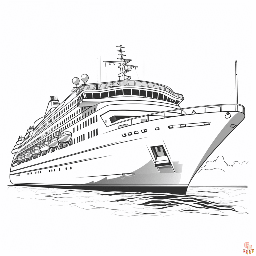 Cruise ship coloring pages printable