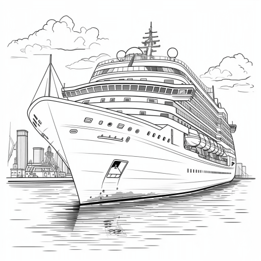 Printable Cruise Ship Coloring Pages Free For Kids And Adults