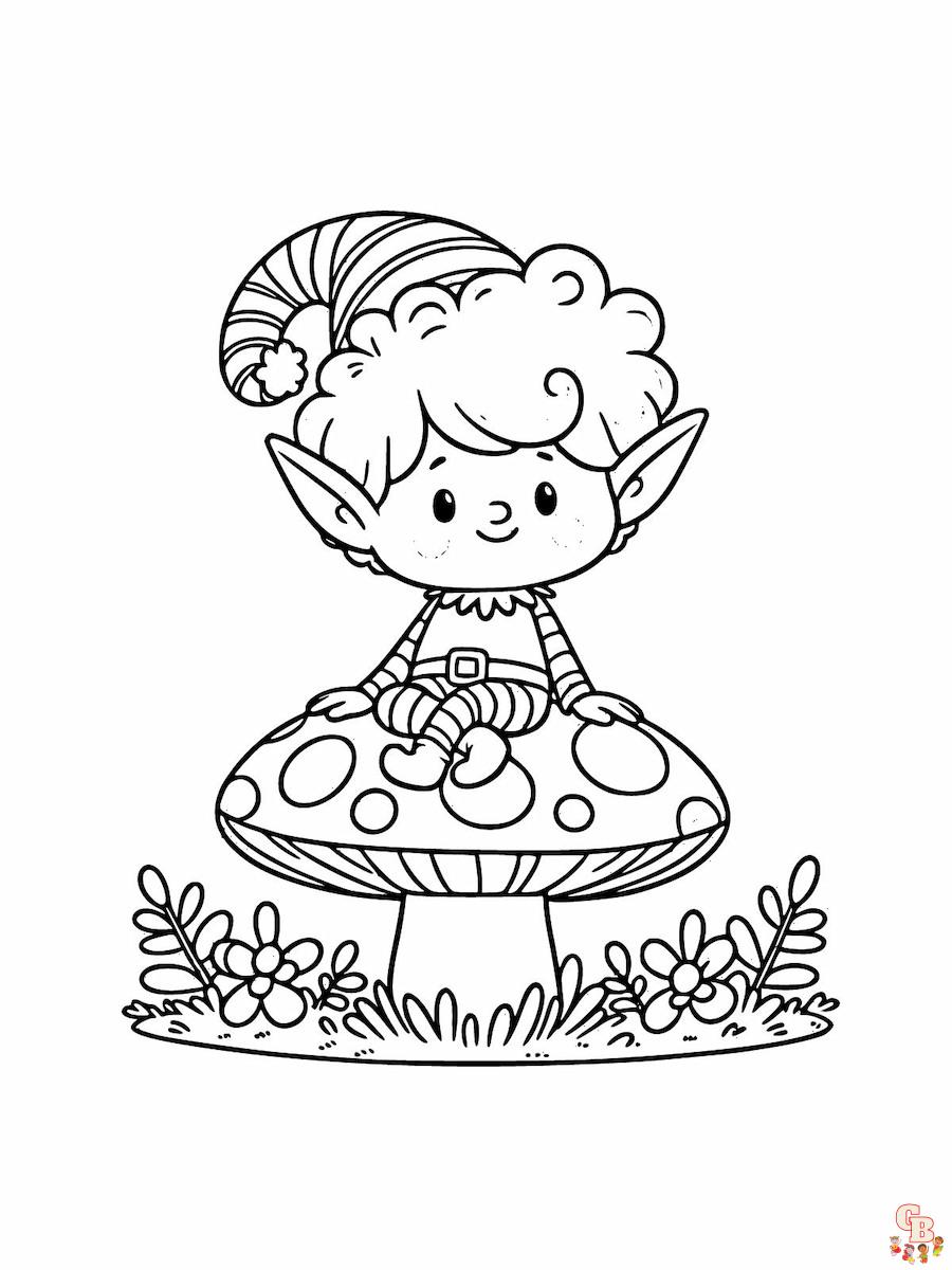 Elf coloring pages