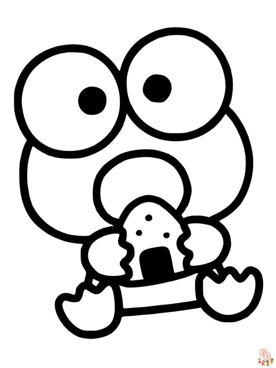 Cute keroppi frog coloring pages