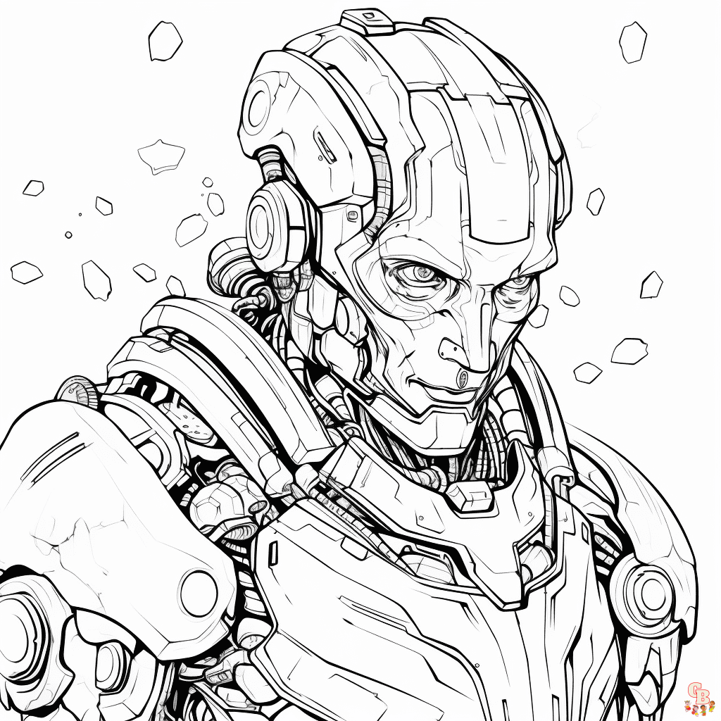 Cyborg Coloring Page