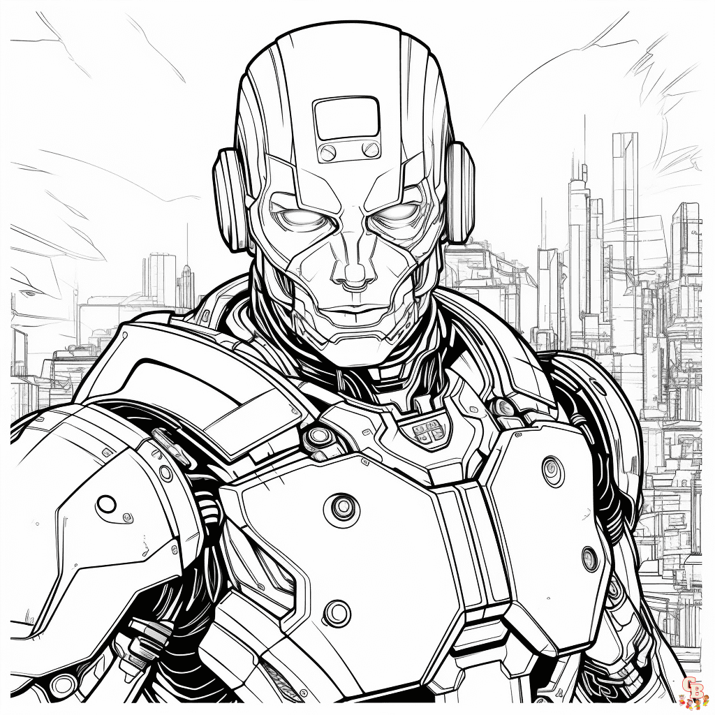 Cyborg coloring pages free