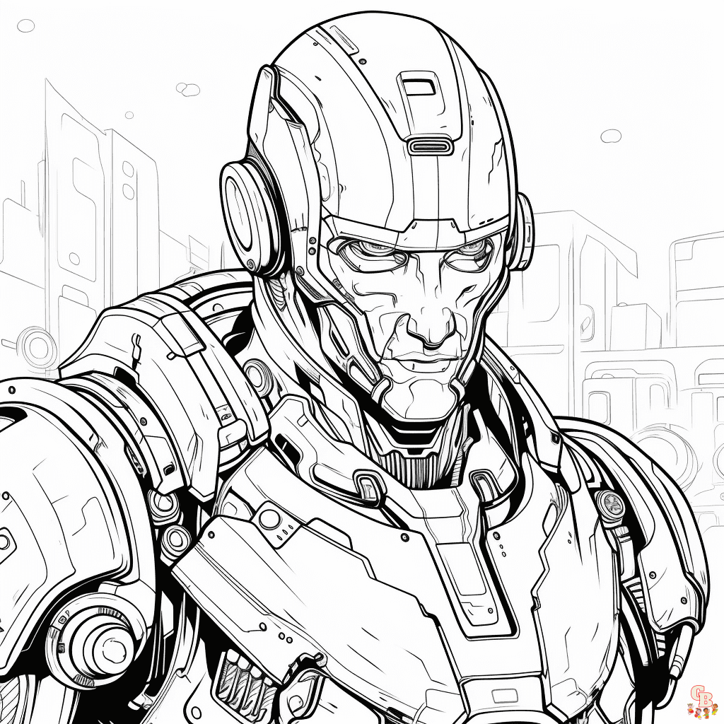 Cyborg coloring pages printable free