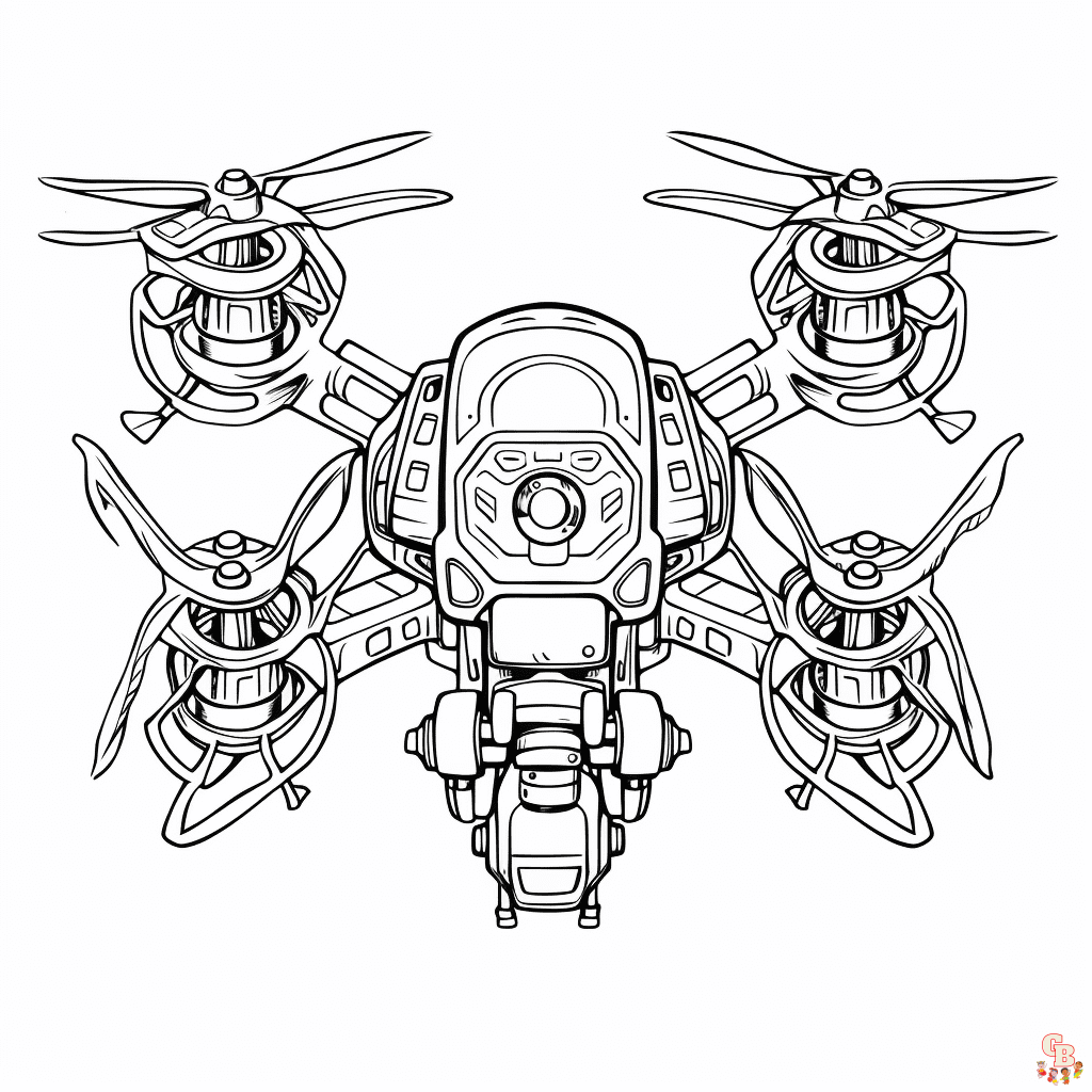Drone coloring pages free