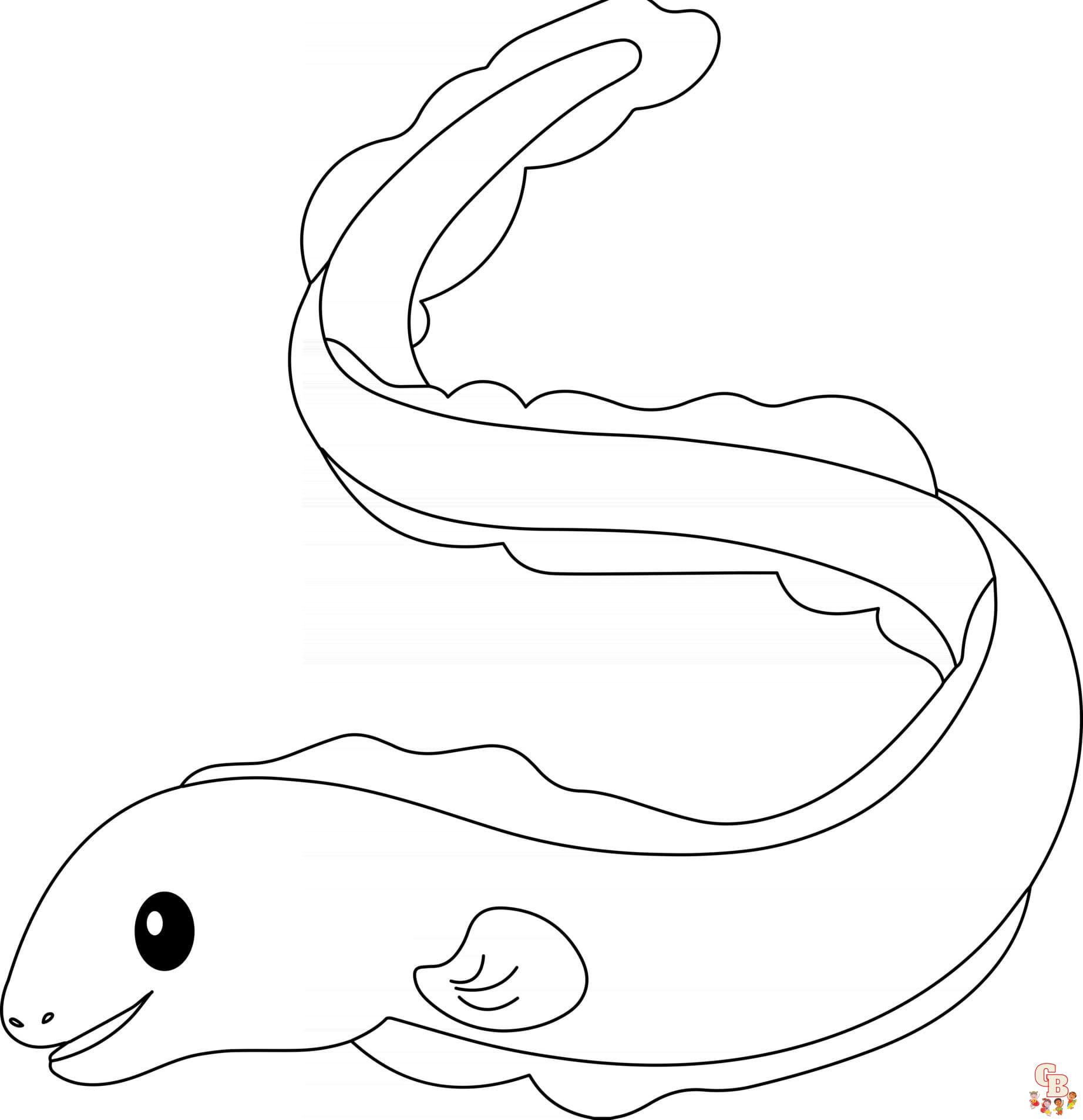 Eel coloring pages printable free