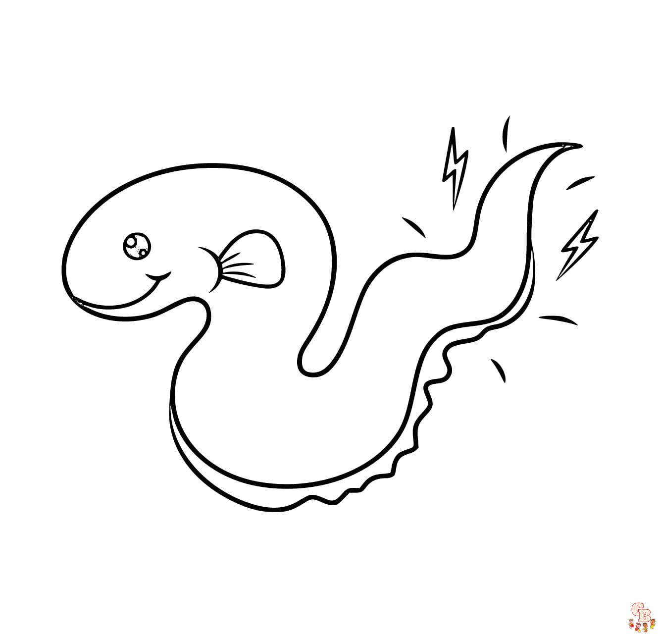 Eel coloring pages printable