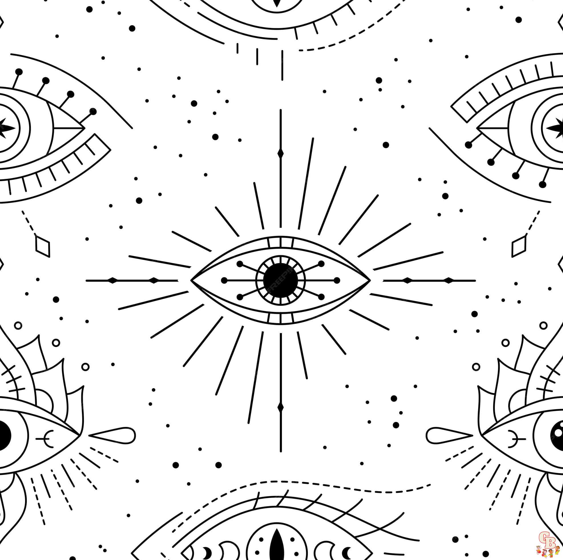 Evil eye coloring pages free