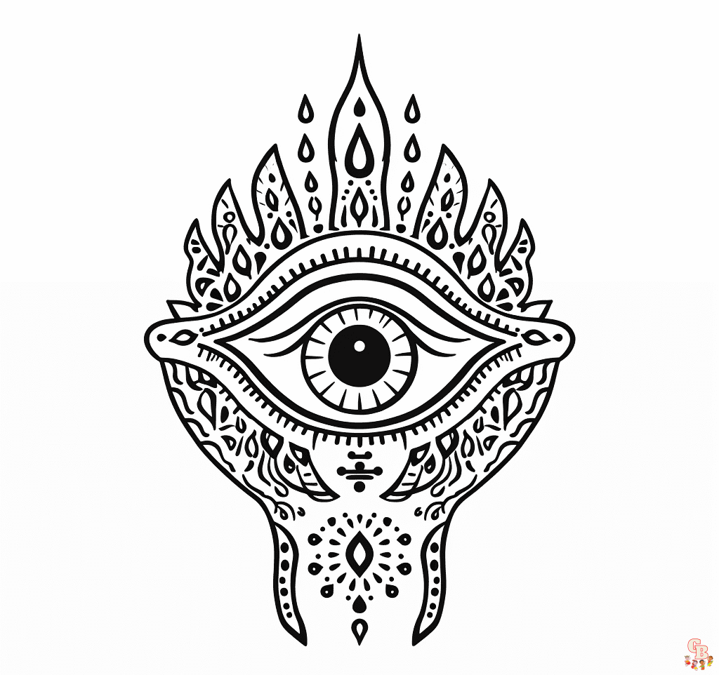 Evil eye coloring pages printable