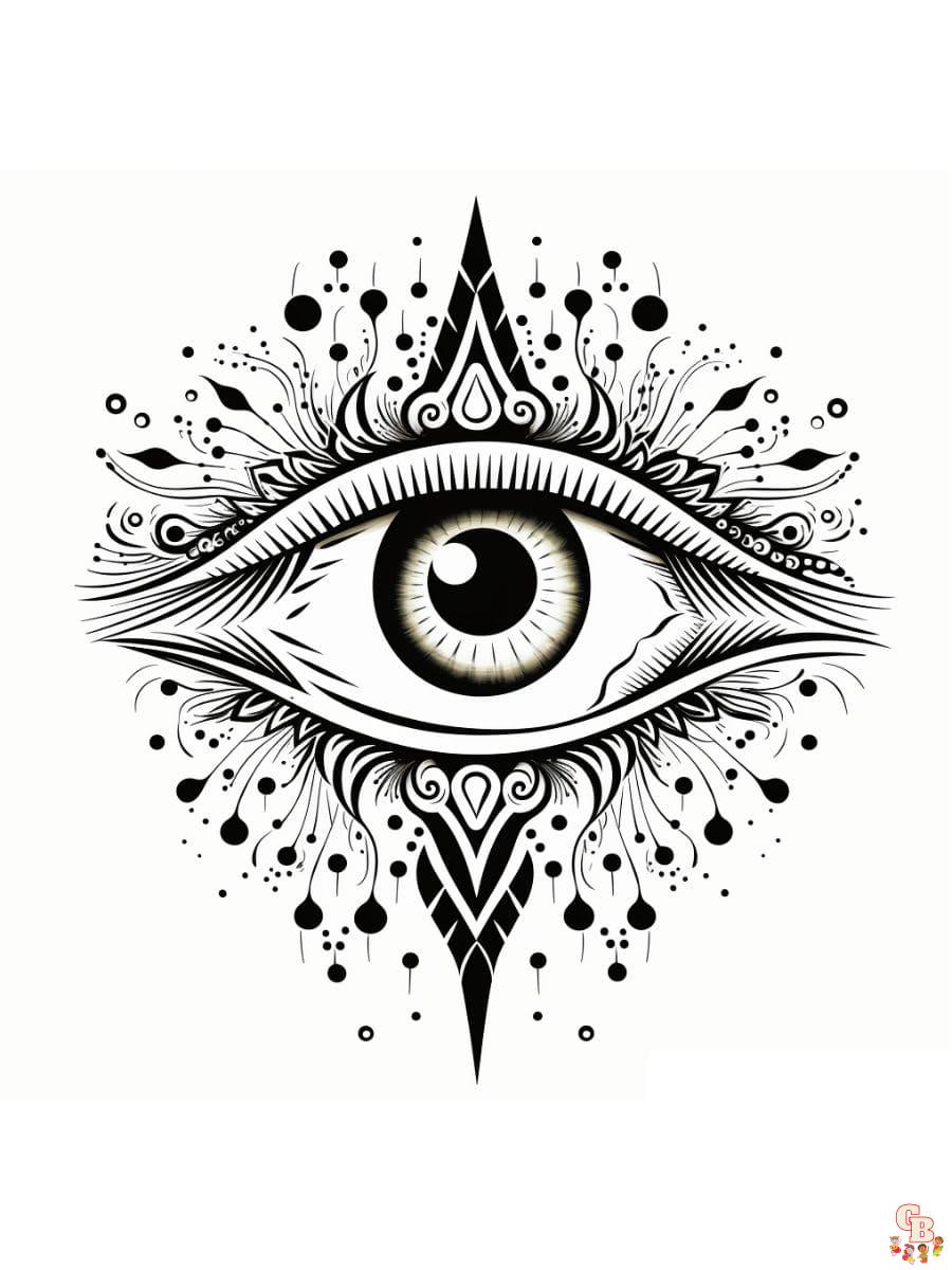 Evil eye coloring pages