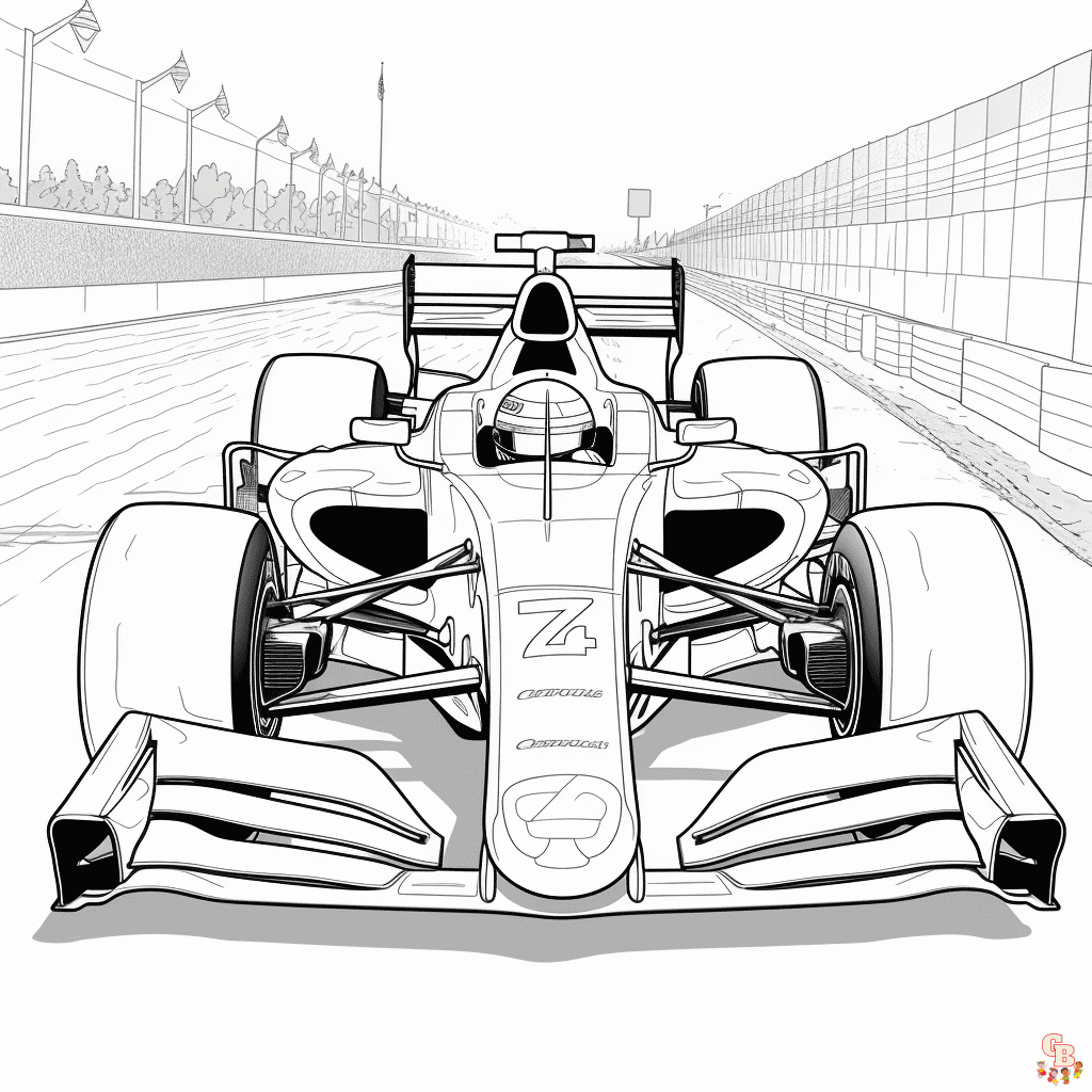 F1 Coloring Sheets