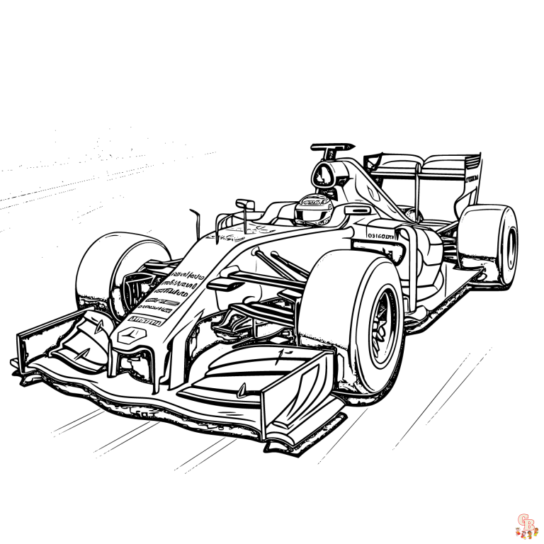 Printable F1 Coloring Pages Free For Kids And Adults