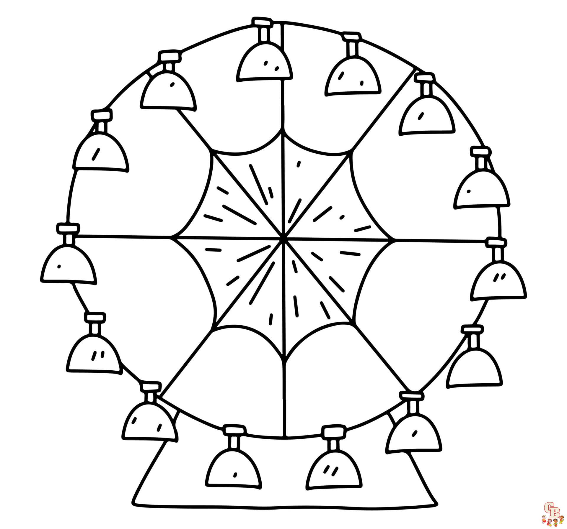 Ferris wheel coloring pages printable free