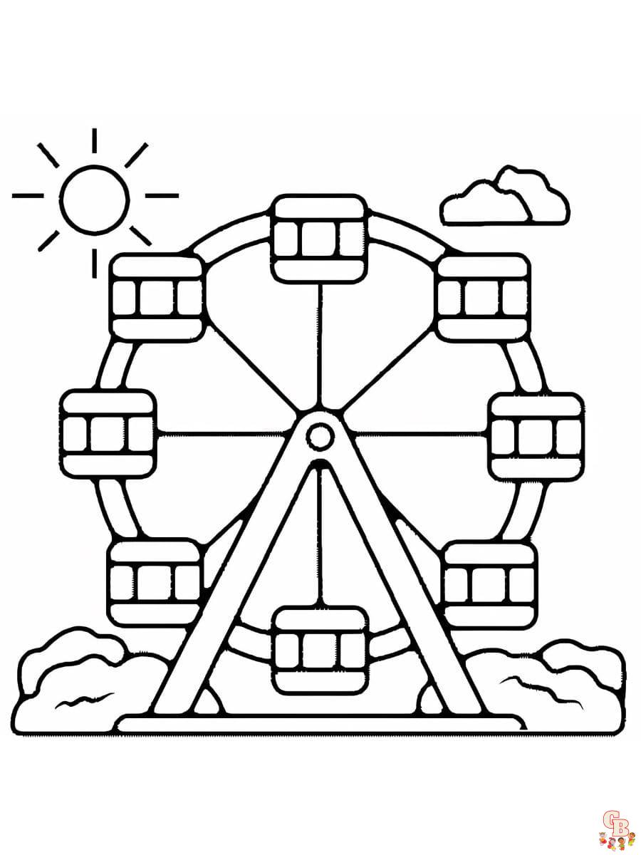 Ferris Wheel Coloring Pages