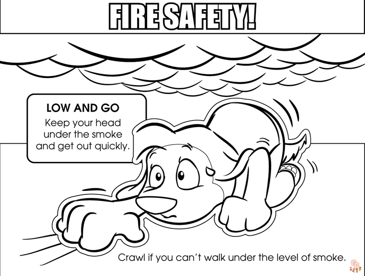 Fire safety coloring pages printable free