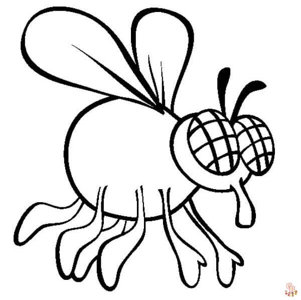 Fly coloring pages printable free