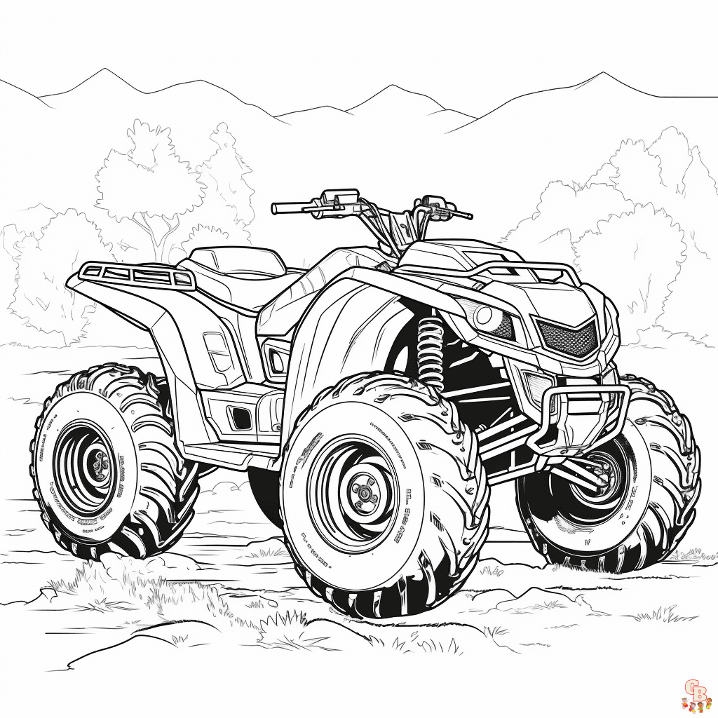 Free 4 wheeler coloring pages for kids