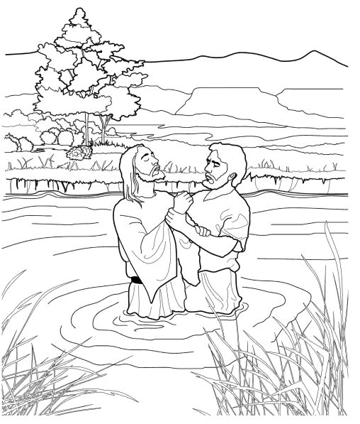 Printable Baptism Coloring Pages Free For Kids And Adults