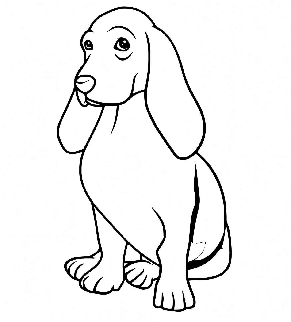 Printable Basset Hound Coloring Pages Free For Kids And Adults