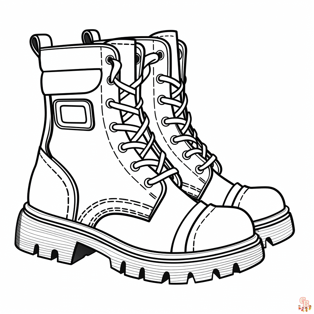 Free Boot coloring pages for kids