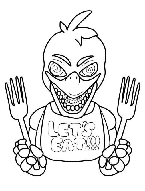 Printable Chica Coloring Pages Free For Kids And Adults