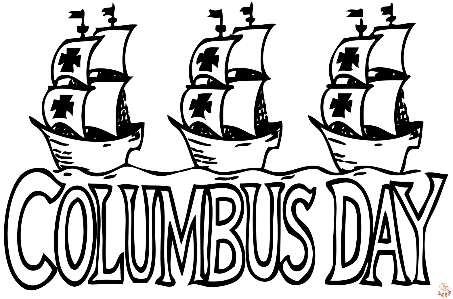 Free Columbus Day coloring pages for kids