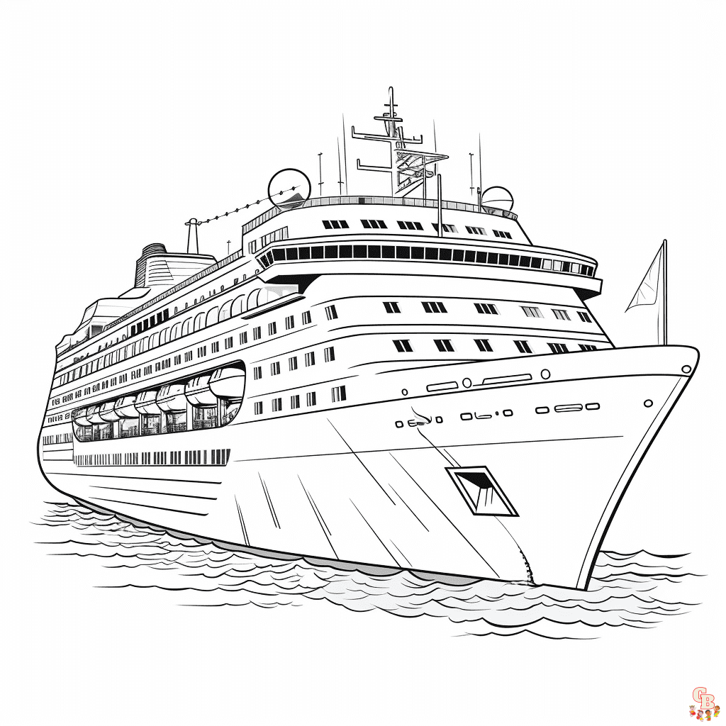 Free Cruise ship coloring pages for kids