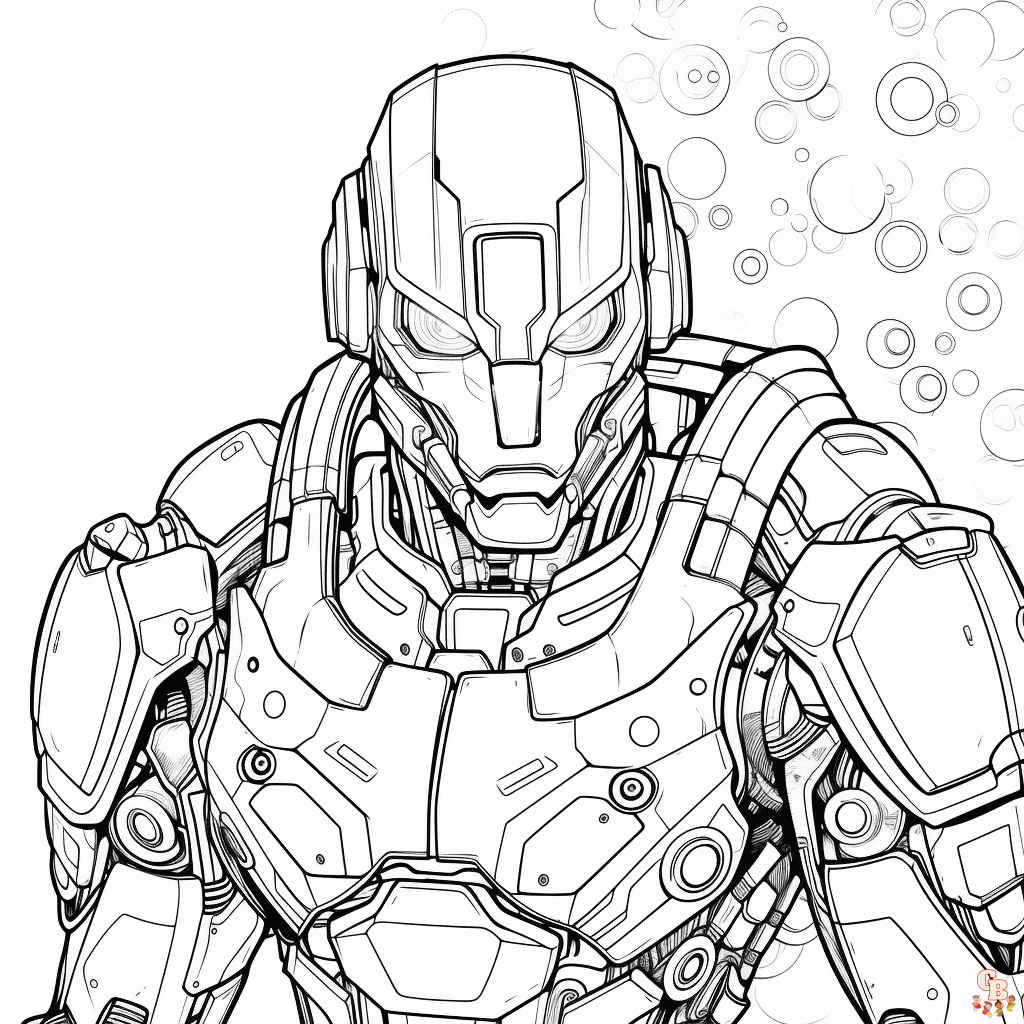 Free Cyborg coloring pages for kids