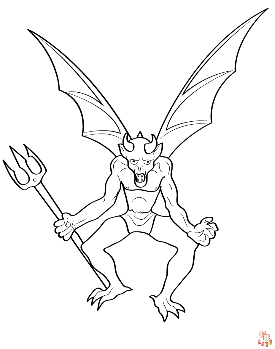 Free Devil coloring pages for kids