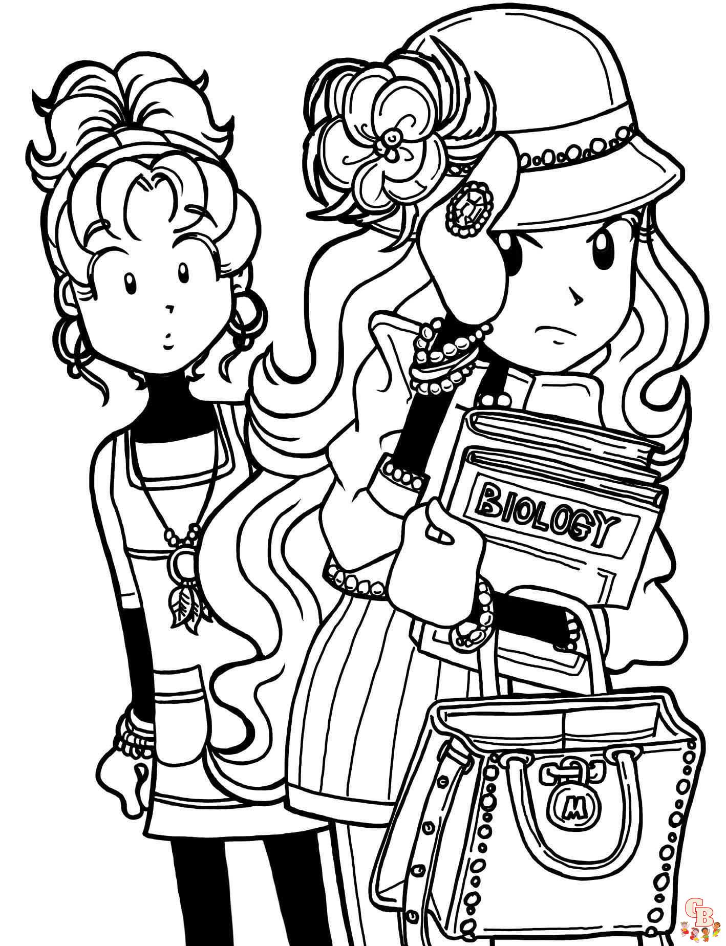 Free Dork Diaries coloring pages for kids