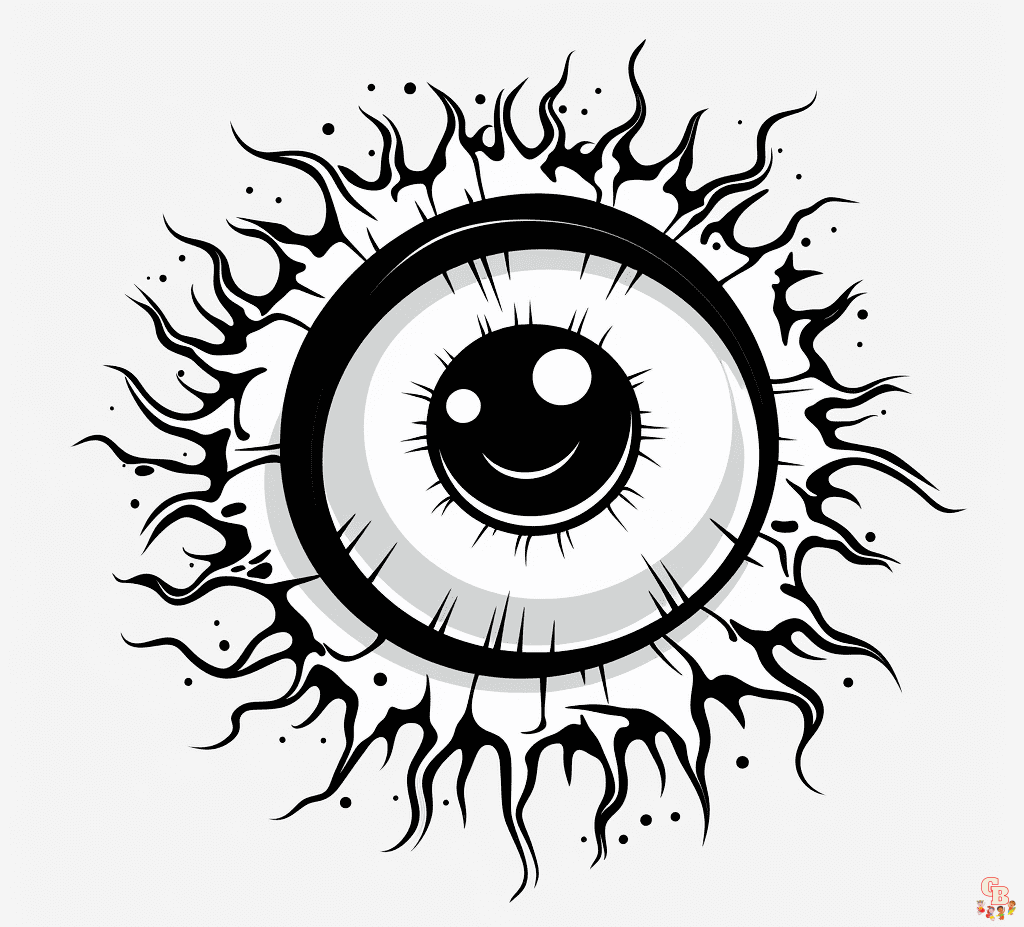 Free Evil eye coloring pages for kids