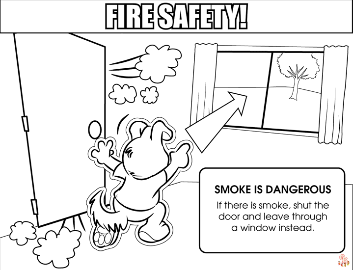 Free Fire safety coloring pages for kids