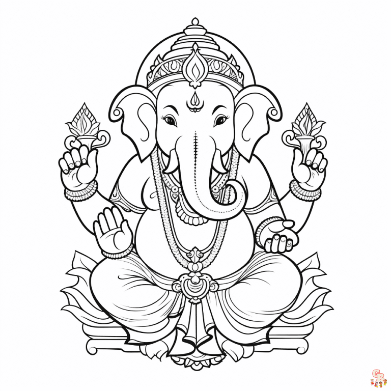 Printable Ganesha Coloring Pages Free For Kids And Adults