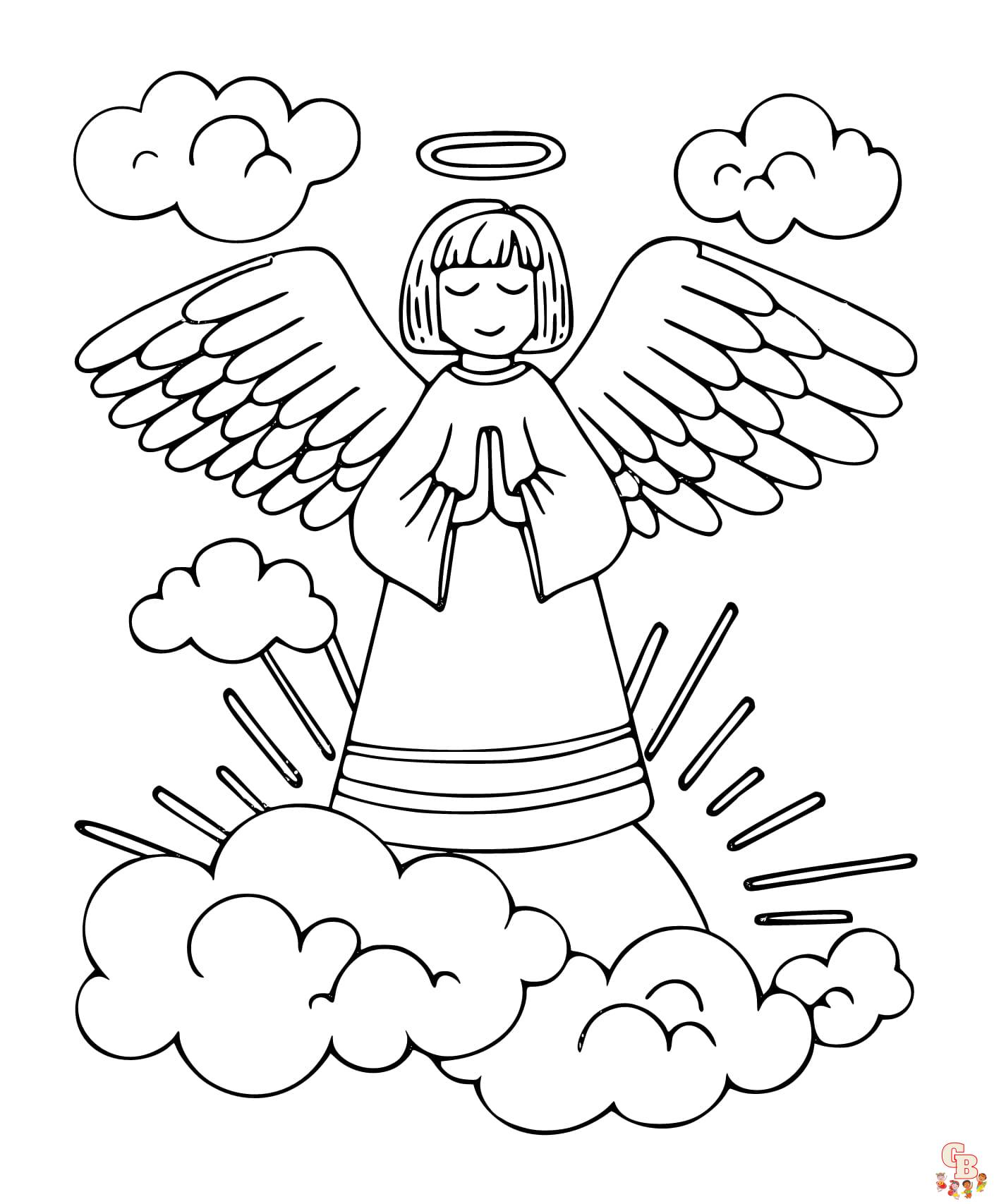 Free Heaven coloring pages for kids
