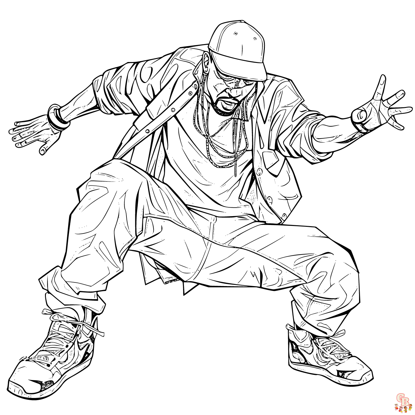 Free Hip hop coloring pages