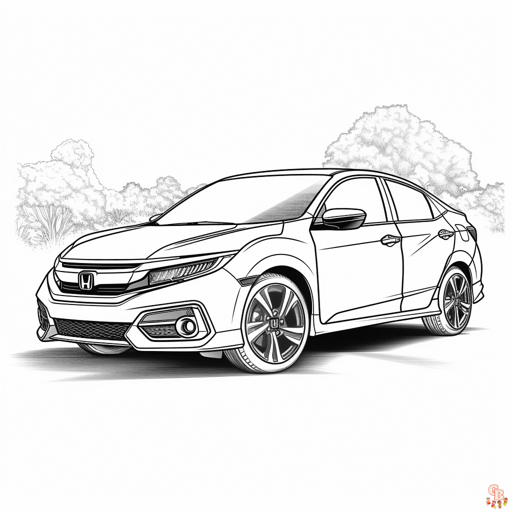 Free Honda coloring pages for kids