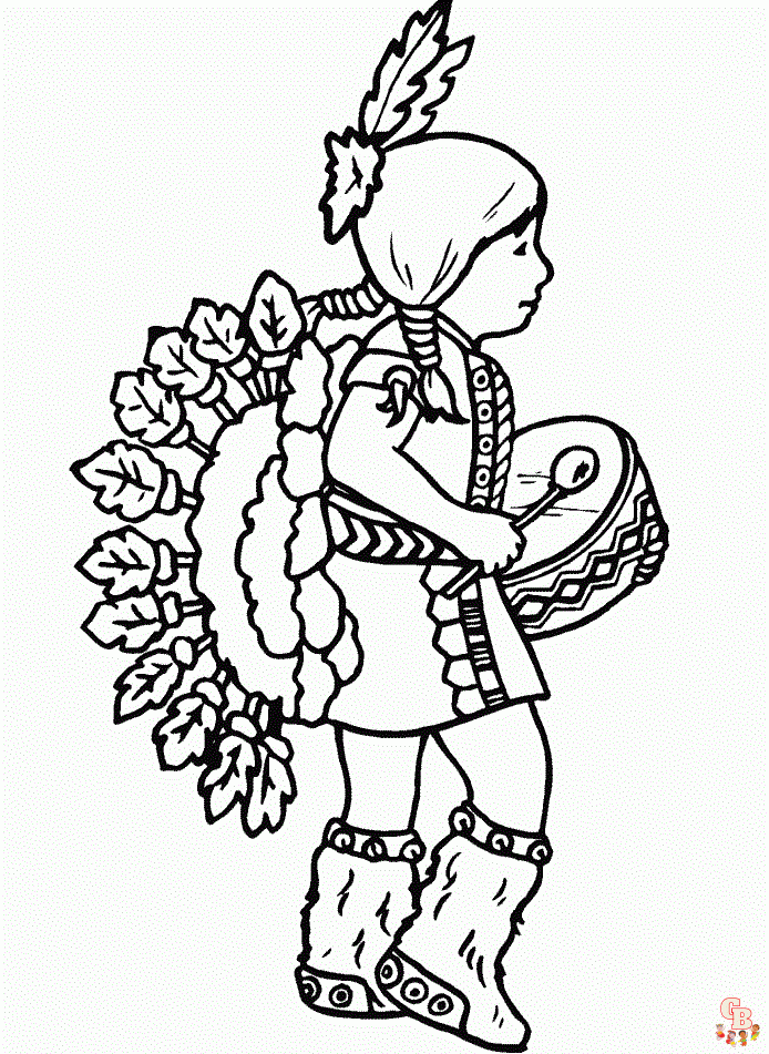 Free Indigenous Peoples' Day coloring pages for kids