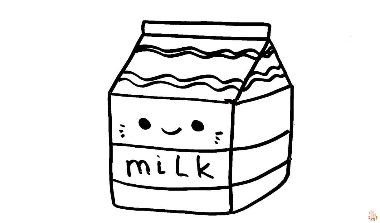 Free Milk coloring pages for kids